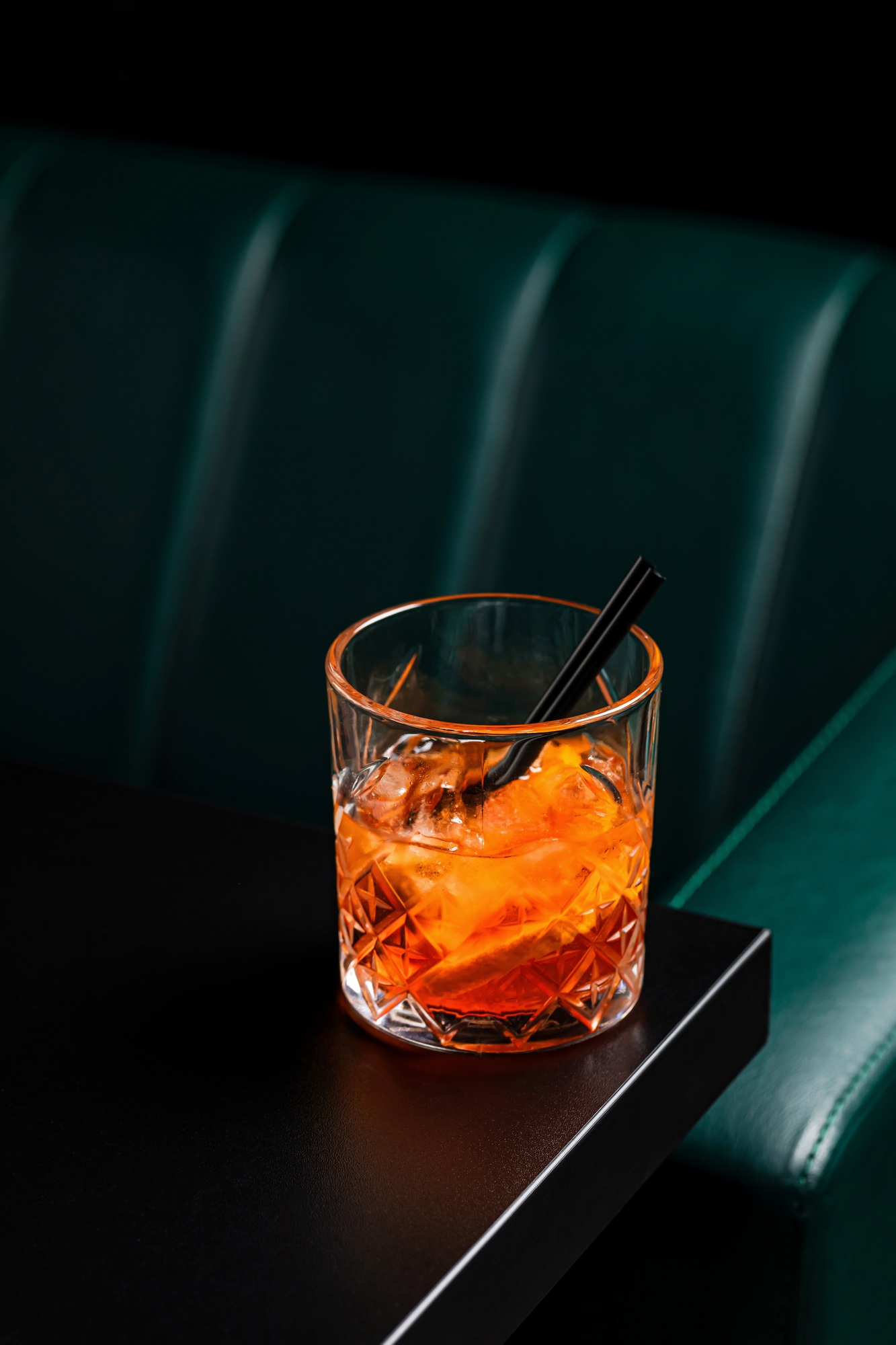 Negroni cocktail at the bar